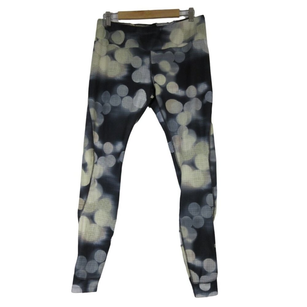 Asics women's graphic bokeh print activewear‎ leggings workout tights XL